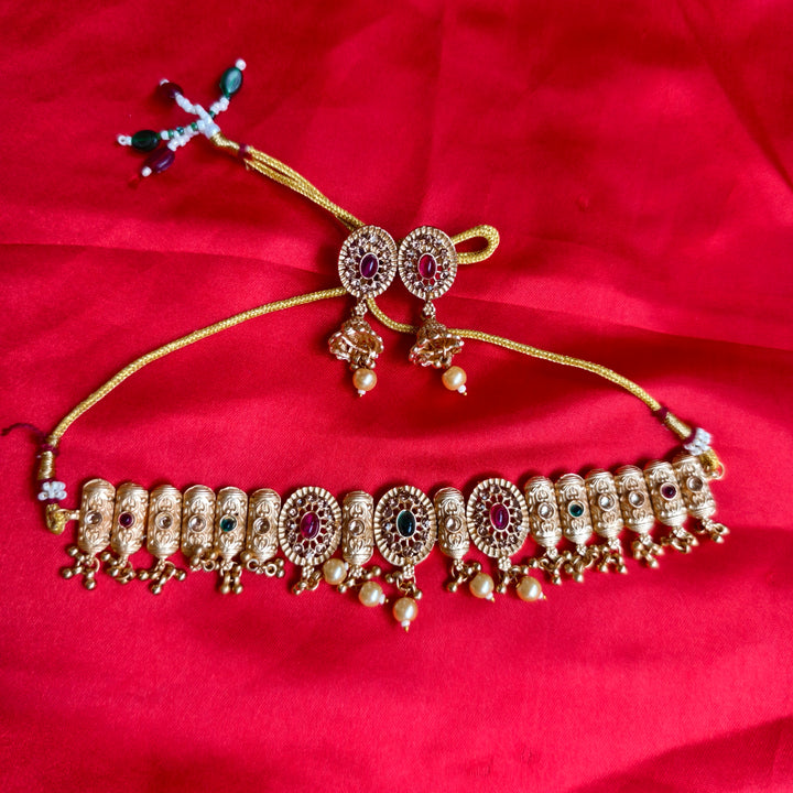 crystal necklace choker set