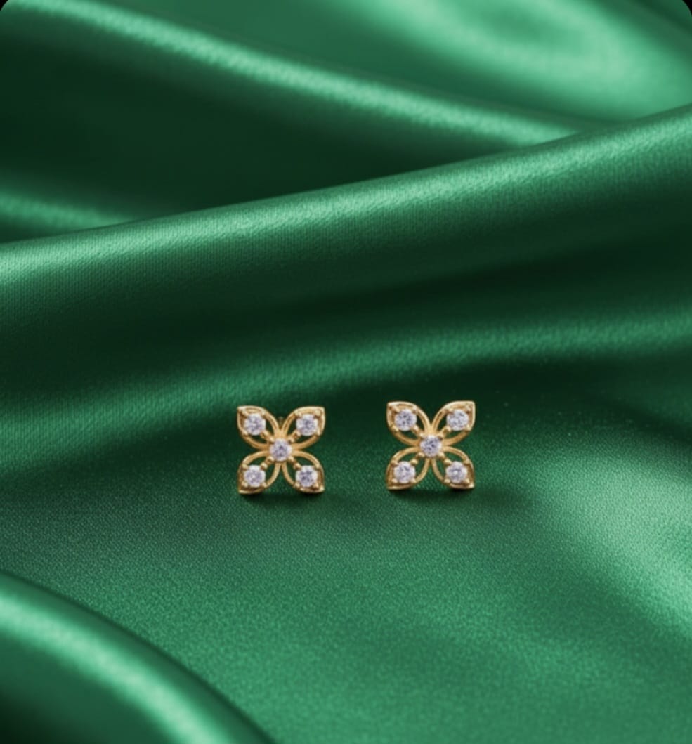 Flower-Shaped Stud Earrings
