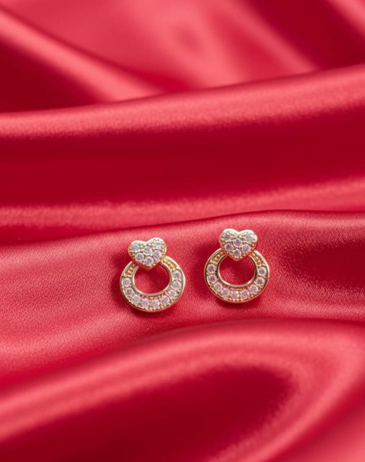 Heart-and-Hoop Earrings