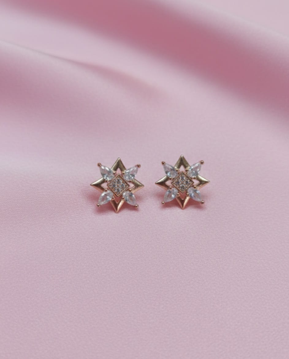PNKCO Star-Shaped Earrings – Sparkling Statement Jewelry for Women