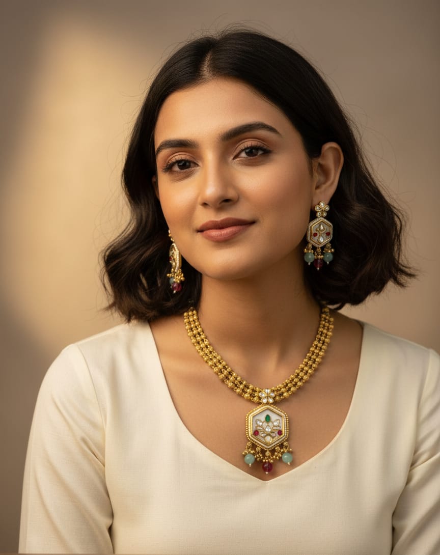 PNKCO Gold-Plated Necklace Set