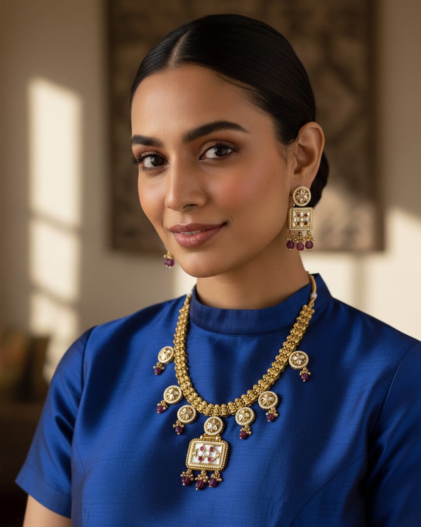 PNKCO Gold-Plated Necklace Set